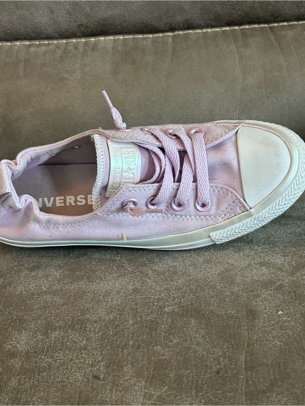 Converse Kids Lavender Low Top Canvas Sneaker